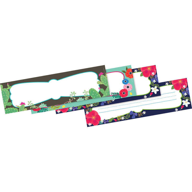 TeachersParadise - Barker Creek Petals & Prickles Double-Sided Name ...