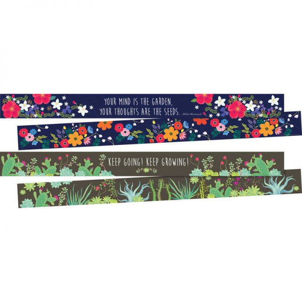 Barker Creek Petals & Prickles Border Set with Two Designs, 70 Feet Per Set