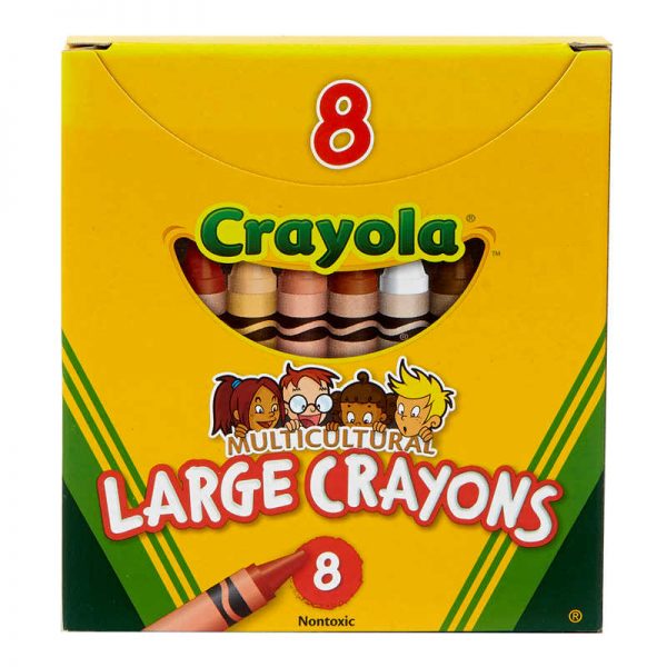 Crayola® Multicultural Crayons, Large Size, 8 Count