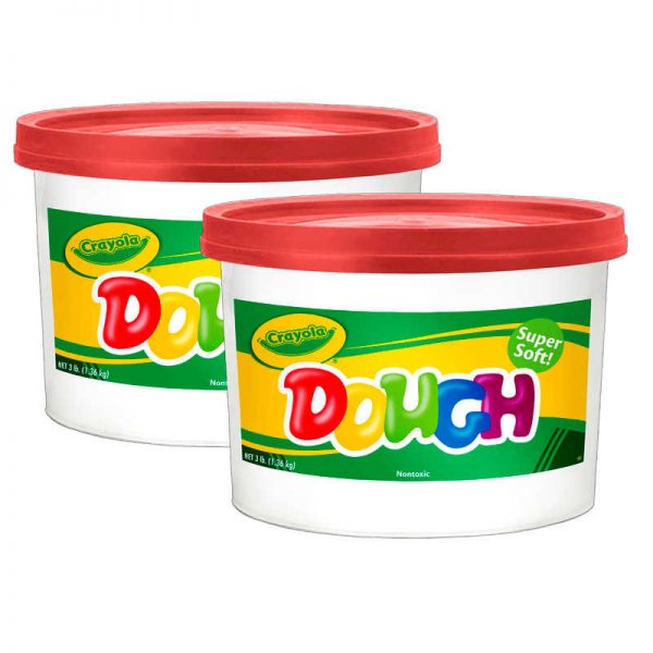 Crayola® Modeling Dough, Red, 3 lbs Bucket, Pack of 2