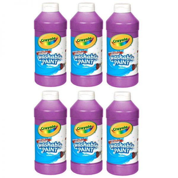 Crayola® Washable Paint, Violet, 16 oz. Bottles, Pack of 6