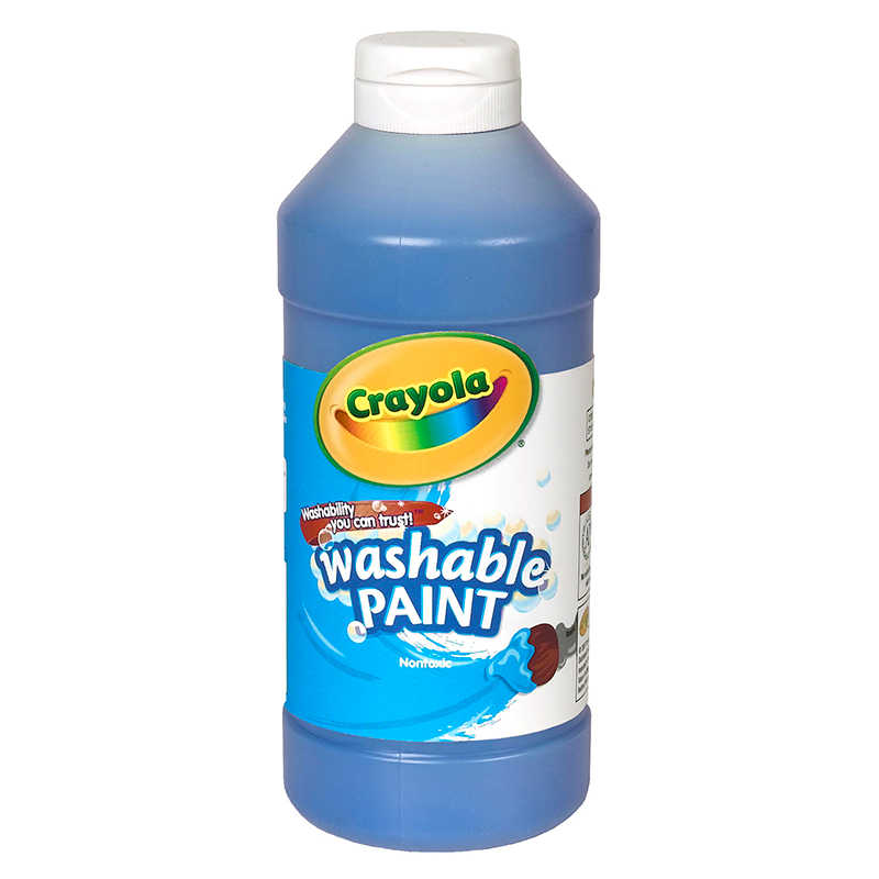 TeachersParadise - Crayola® Washable Paint, Blue, 16 oz. - BIN201642