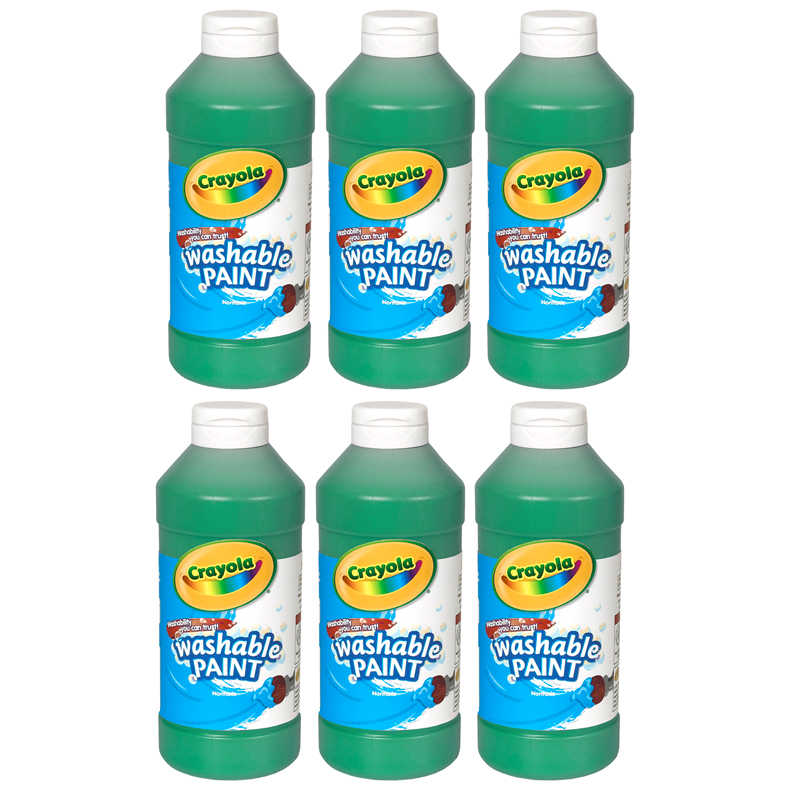 TeachersParadise - Crayola® Washable Paint, Green, 16 oz. Bottles