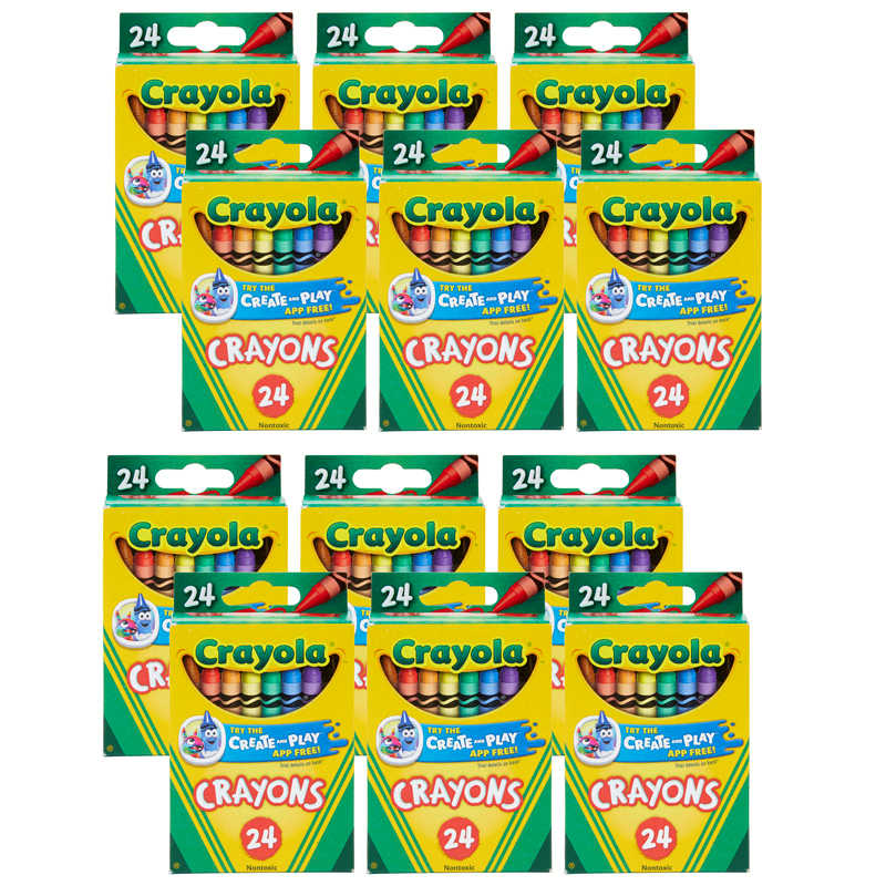 TeachersParadise - Crayola® Regular-Size Crayons, 24 Colors Per