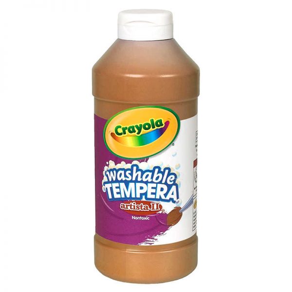 Crayola® Artista II® Washable Liquid Tempera Paint, Brown, 16 oz.