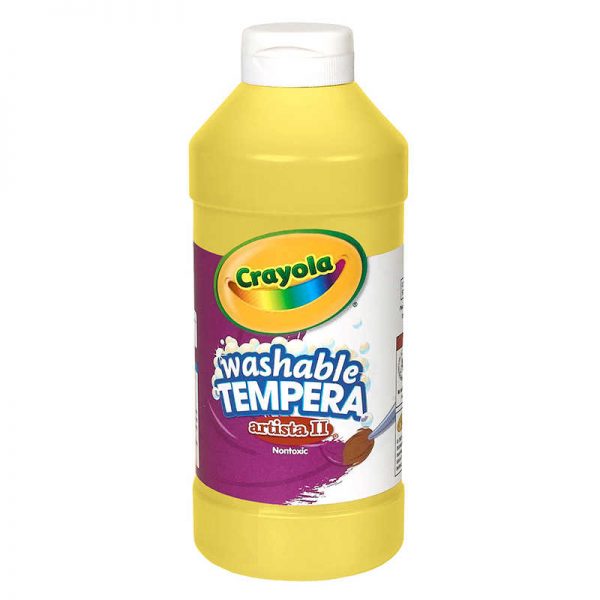 Crayola® Artista II® Washable Liquid Tempera Paint, Yellow, 16 oz.