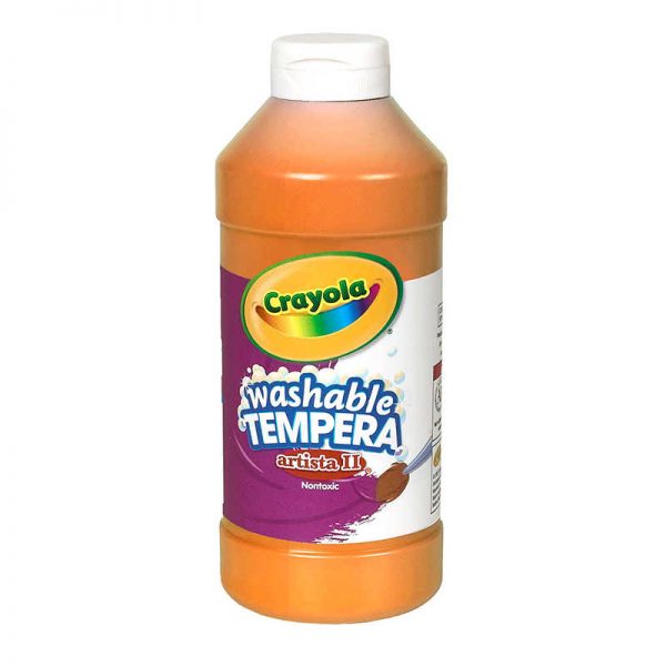 Crayola® Artista II® Washable Liquid Tempera Paint, Orange, 16 oz.
