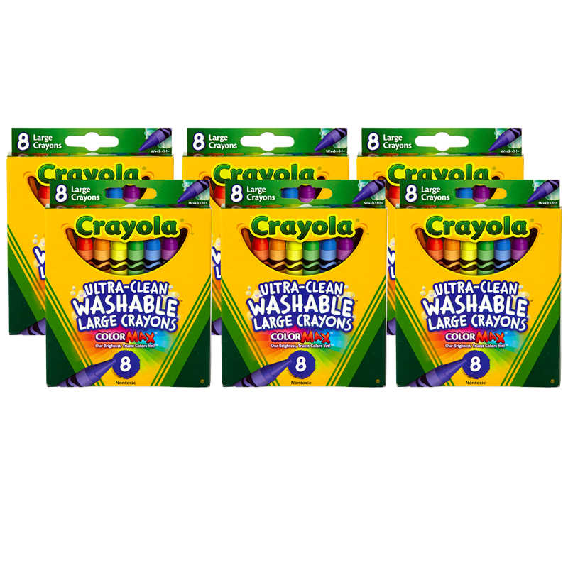 Crayola Large Crayons Box, 8 Colors/Box