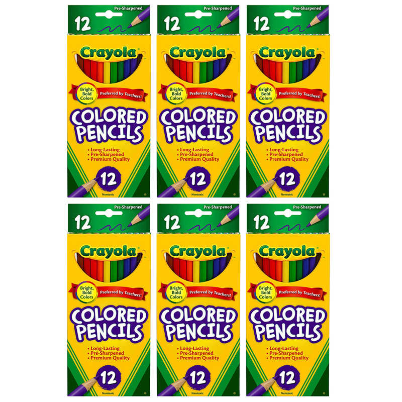 Crayola® Colored Pencils, 12 Per Box, 6 Boxes