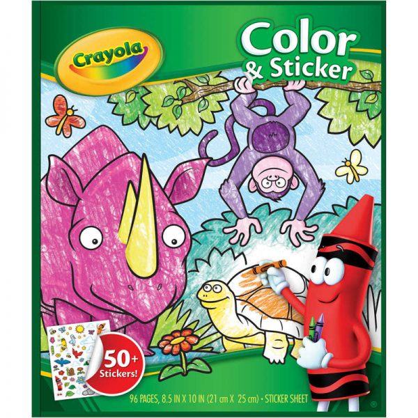 Crayola® Color & Sticker Book, Jungle Animals