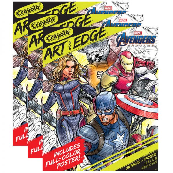 Crayola® Art with Edge, Marvel Avengers Infinity Wars Coloring Pages & Poster, 3 Packs