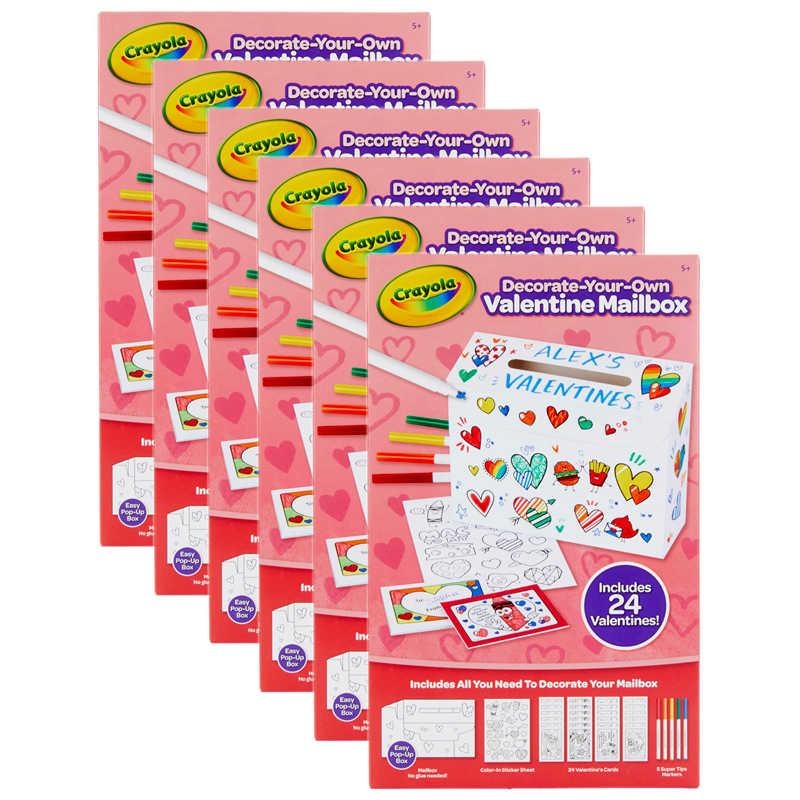 Crayola® Valentine's Mailbox Kit, 6 Kits