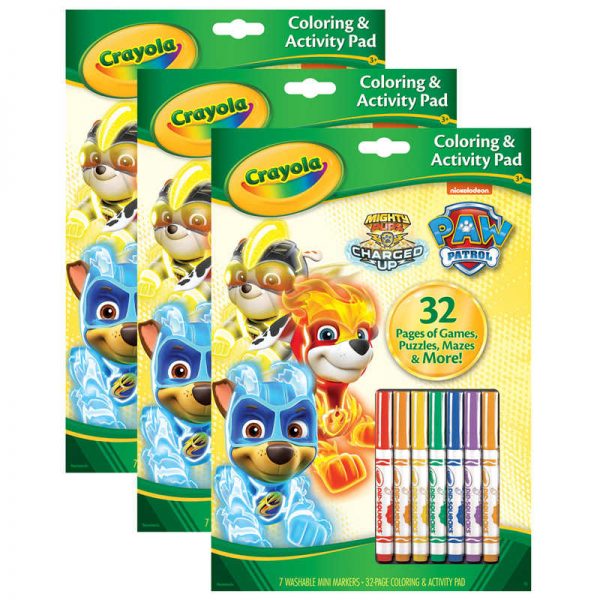 Crayola® Coloring & Activity Pad with Markers, Paw Patrol, Pack of 3