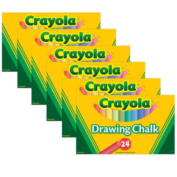 Crayola® Colored Drawing Chalk, 24 Per Box, 6 Boxes