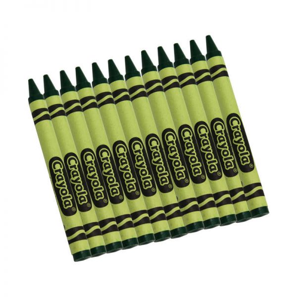 Crayola® Bulk Crayons, Green, Regular Size, 12 Count