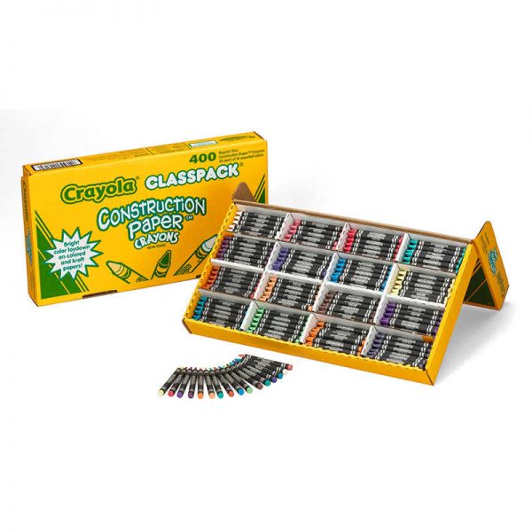 Crayola® Construction Paper™ Crayon Classpack®, Regular Size, 16 Colors, 400 Count