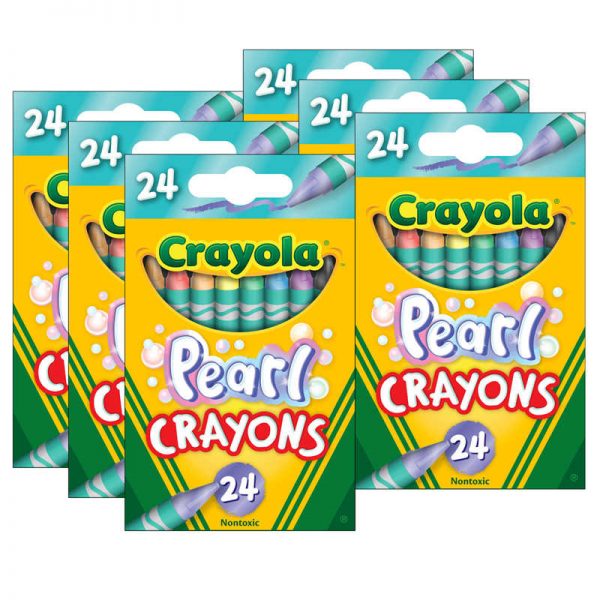 Crayola® Pearl Crayons, 24 Per Pack, 6 Packs