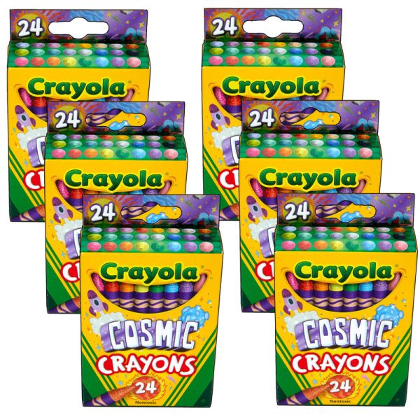 Crayola Cosmic Crayons, 24 Per Pack, 6 Packs