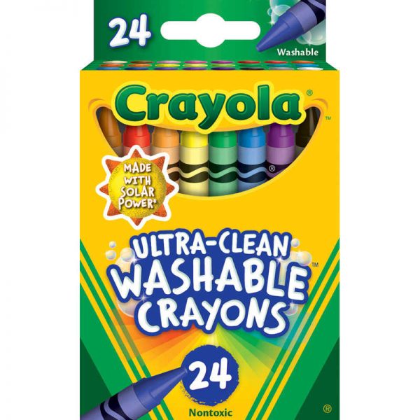 Crayola® Ultra-Clean Washable Crayons - Regular Size, Pack of 24