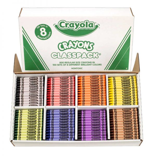 Crayola® Crayon Classpack®, Regular Size, 8 Colors, Pack of 800