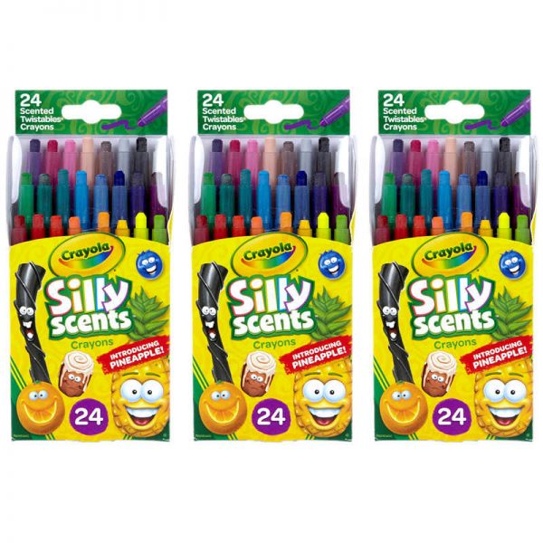 Crayola® Silly Scents Mini Twistables Scented Crayons, 24 Per Pack, 3 Packs