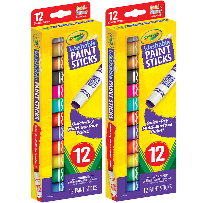 Washable Paint Sticks, No Water Required, Paint Set  