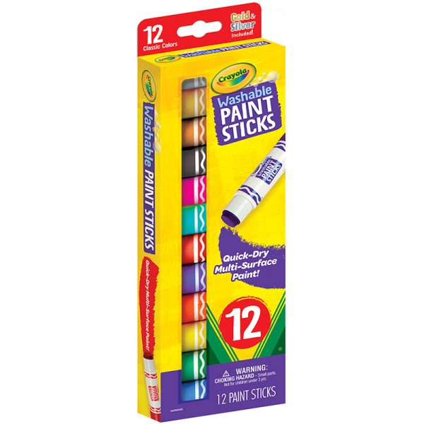 Crayola Washable Paint Sticks, 12 Count