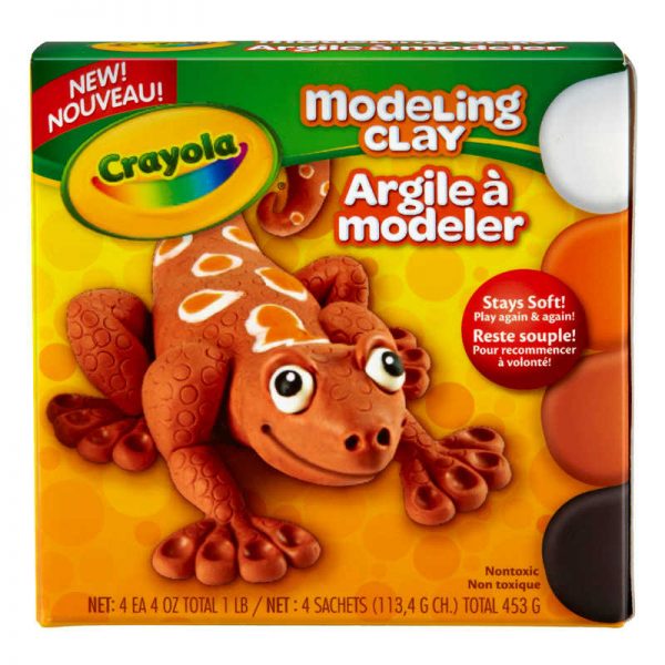 Crayola® Modeling Clay, 1 lb. Assortment, Black/White/Orange/Brown