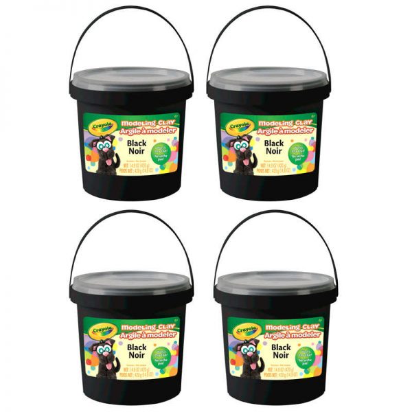 Crayola® Modeling Clay 1 lb. Bucket, Black, 4 Buckets