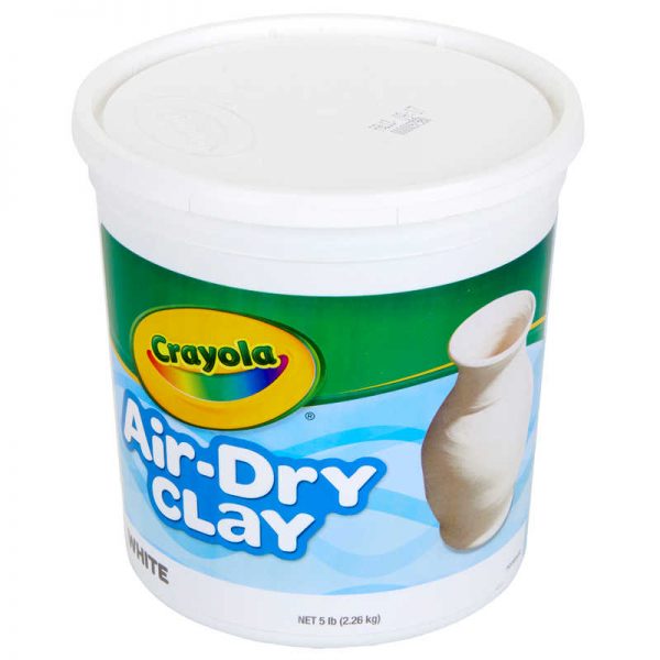Crayola® Air-Dry Clay, 5 Pounds Resealable Bucket, White