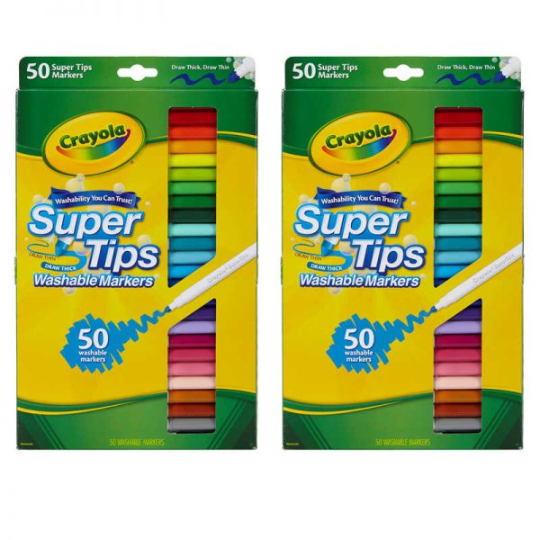 Crayola® Washable Super Tips with Silly Scents, 50 Per Box, 2 Boxes