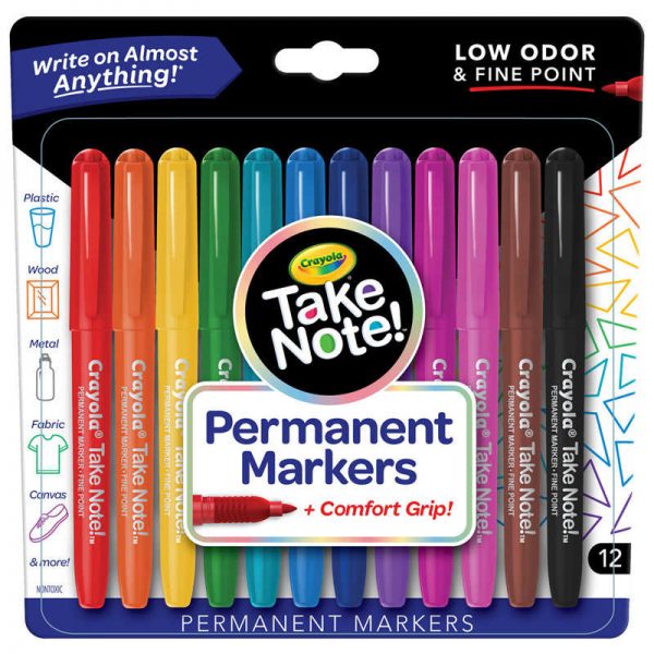 Crayola® Take Note! Permanent Markers, Pack of 12