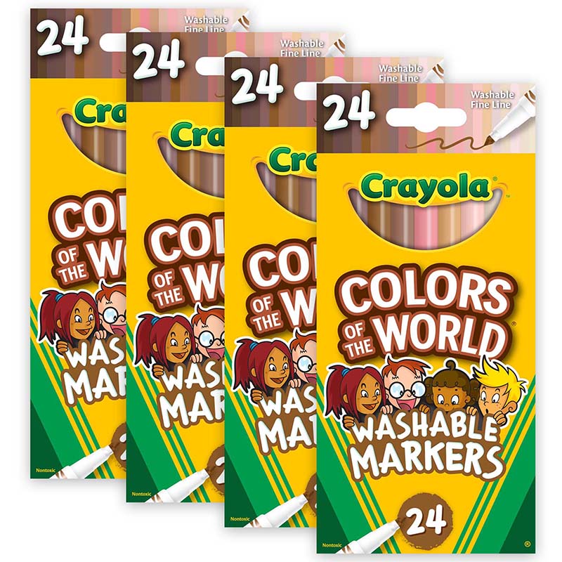 Crayola Colors of the World Markers, Washable Skin Tone Markers