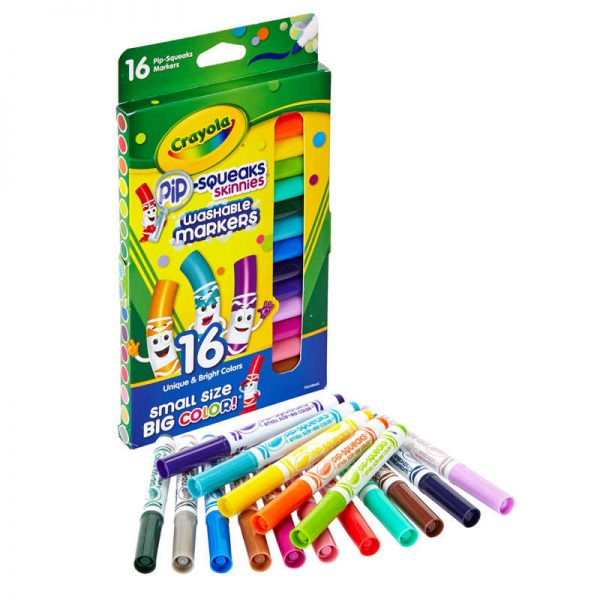Crayola® Pip-Squeaks™ Skinnies™ Markers, Fine Tip, 16 Colors