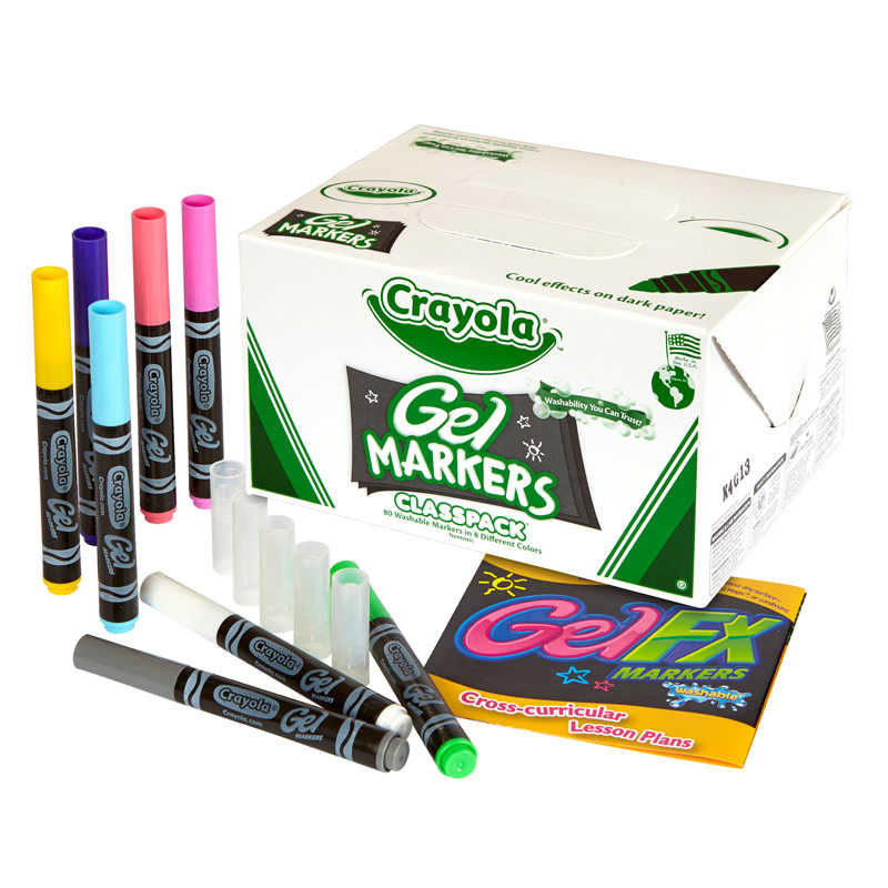 Crayola® Gel FX Markers Classpack®, 8 Colors, 80 Count