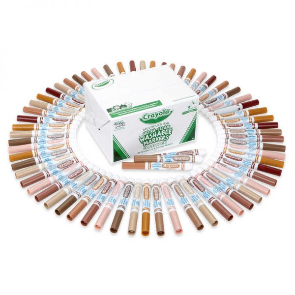 Crayola® Broad Line Ultra Clean Washable Multicultural Markers Classpack, 8 Colors, 80 Count