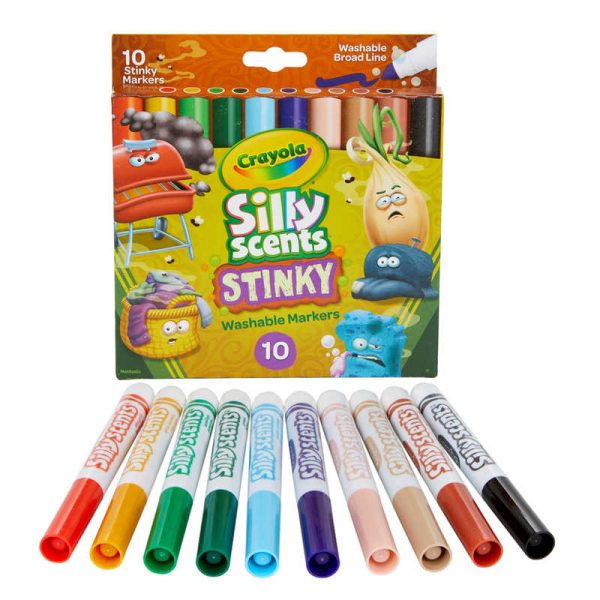 Crayola® Silly Scents Stinky, Washable, Broad Line Markers, Pack of 10