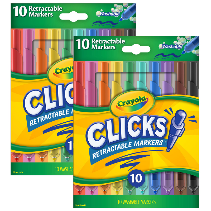 TeachersParadise - Crayola® CLICKS Retractable Markers, 10 Per