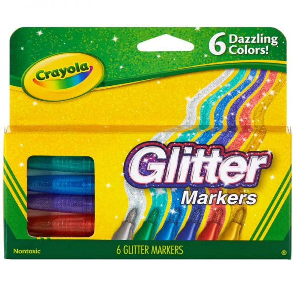 Crayola® Glitter Markers, 6 Count