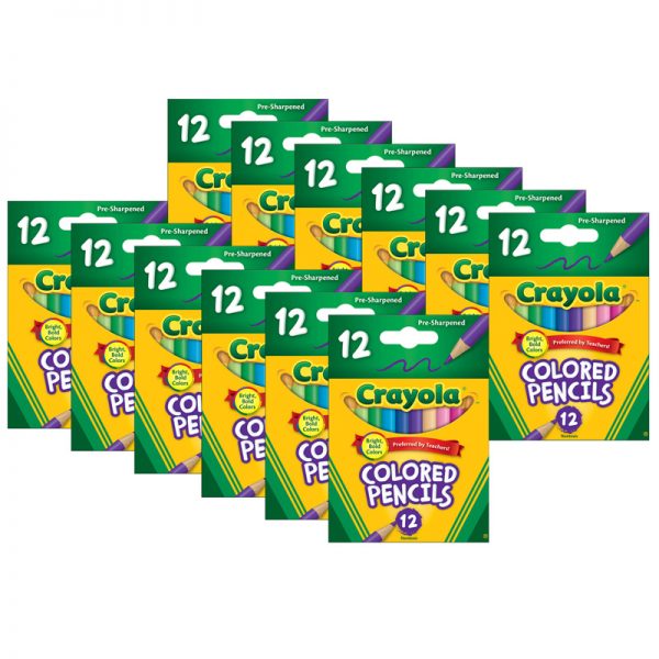 Crayola® Short Colored Pencils, 12 Per Pack, 12 Packs