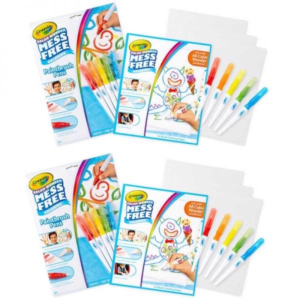 Crayola® Color Wonder Mess Free Paintbrush Pens & Paper, 2 Sets