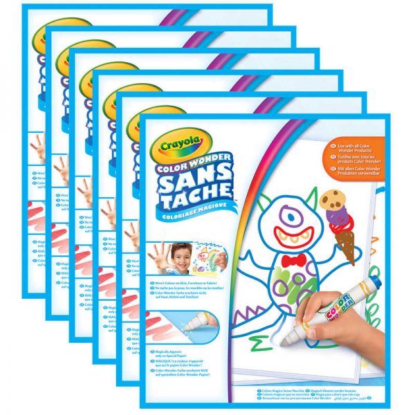 Crayola® Color Wonder Mess Free Blank Paper Pad, 30 Pages, Pack of 6