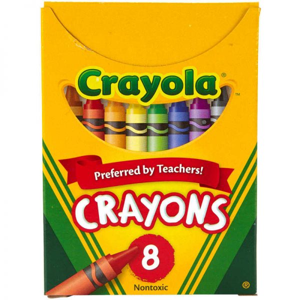 Crayola® Crayons, Reg Size, 8 Colors