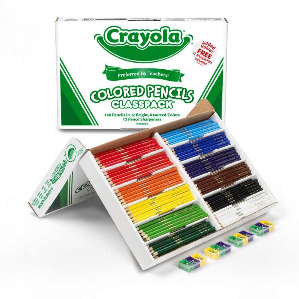 Crayola® Colored Pencil Classpack®, 12 Colors, 240 Count