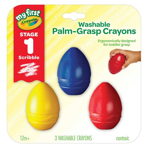 Crayola® My First Crayola® Washable Palm-Grasp Crayons, Pack of 3