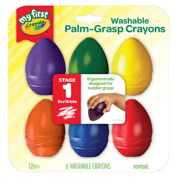 Crayola® My First Crayola® Washable Palm Grasp Crayons, 6 Count