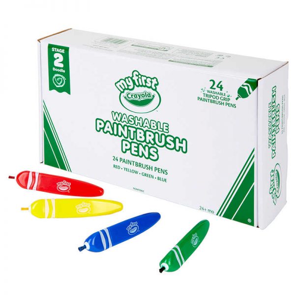 Crayola® My First Crayola® Classpack® Tripod Grip Washable Paintbrush Pens, Pack of 24