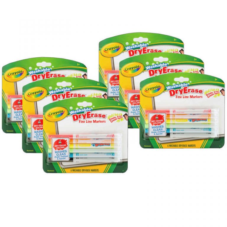 TeachersParadise Crayola® Washable Dry Erase Markers, 6 Per Box, 6