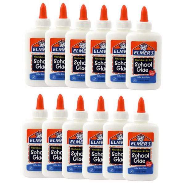 Elmer's® Washable School Glue, 4 oz. Bottle, Pack of 12