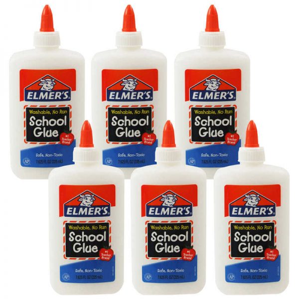 Elmer's® Washable School Glue, 8 oz., Pack of 6